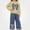 Yellow, variant on NAISIBABY Girls’Outfit Sets, Chic Casual Bow Crewneck Long-Sleeve Sweatshirt Jeans with Functional Pockets 2PC Sets Pink Size 2T