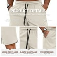 thumbnail image 2 of Iceglad Mens Athletic Shorts Elastic Drawstring 7in Inseam Stretch Waffle Running Gym Parchment M, 2 of 9