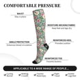 thumbnail image 3 of Lsque Rose Flowers Pattern Sport Compression Socks for Men & Women 15-20 mmHg Knee High Nurse Pregnant Running Medical and Travel Athletic, 3 of 6