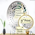 thumbnail image 3 of Designart "Energetic Green and Yellow Splash" Fractals Spiral Dot Round Wall Mirror - Abstract Oval Printed Decorative Mirror - Multiple Color Options, 3 of 5