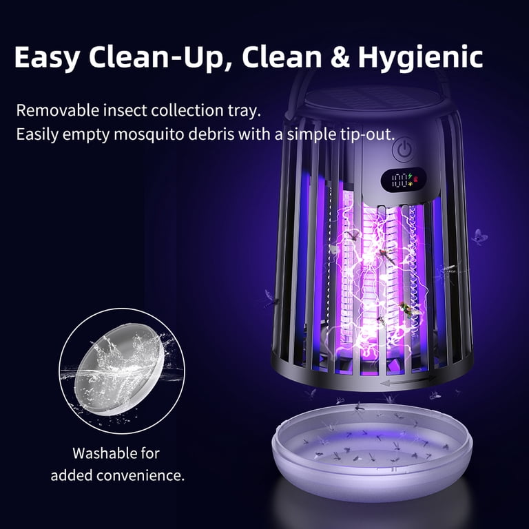 JT MOROLUX Solar Bug Zapper with Dual Charging, Electric Mosquito
