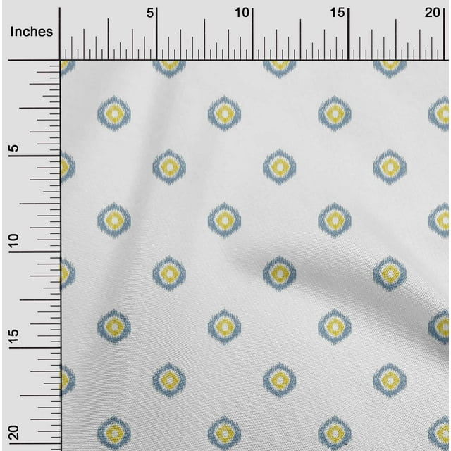 oneOone Cotton Silk Fabric Circle Ikat Decor Fabric Printed BTY 42 Inch Wide