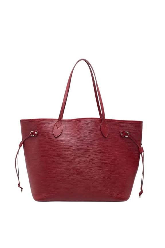 Pre-Owned Louis Vuitton Epi Neverfull MM Tote Bag Shoulder M40882 Fuchsia Wine Red Leather...