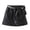Black, variant on Girls PU Leather Black Skirt with Cute Min𝐢 Belt Bag Fashion Handsome Solid Color A-Line Skirts with Pockets