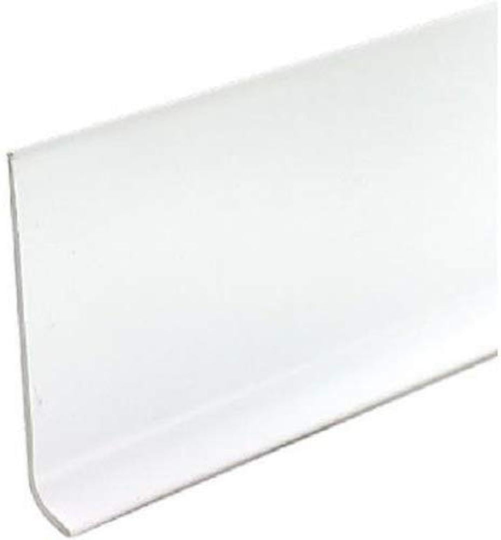 MD Building Products 75317 4Inch by 4Feet Dry Back Vinyl Wall Base, White, Preformed flexible