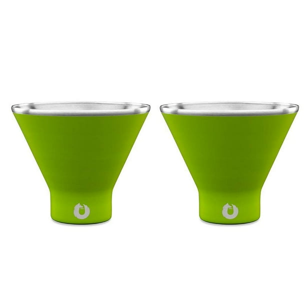 Set de vasos Martini Snowfox con aislamiento de acero inoxidable, 237 ml