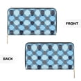 thumbnail image 4 of Leather Wallet 8 X 4.3 In Comfortable Light Waterproof And Durable Zipper Design Easy To Carry Argyle Plaid Lightskyblue_49288_2, 4 of 8