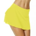 thumbnail image 4 of Ediodpoh Womens Skirts Women's Swim Skirt Beach Skirt Shorts Double Layer Swimsuit Cover Up Yellow M, 4 of 5