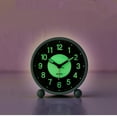 thumbnail image 5 of 4" Night Light Analog Alarm Clock Silent Non Ticking, Simple Metal Round Luminous Alarm Clock, Portable Vintage Retro Analog Alarm Clock For Home Bedroom Bedside Table Desk, 5 of 6