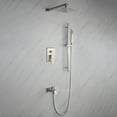 thumbnail image 3 of Lexora LSS12011BN 8 in. Cero Square Rain Shower & Handheld Set, Brushed Nickel, 3 of 10
