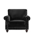 thumbnail image 2 of US Pride Furniture Fegley 37.79'' Wide Tufted Armchair, Black, 2 of 5