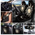 thumbnail image 2 of KUIFORTI Celestial Sun Pattern Car Seat Covers Full Set Elastic Fabrics 15 Pieces Aotumotive Interior Sets Car Air Vent Storage Organizer Wear-Resistant Easy to Install for Most Sedan Truck SUV, 2 of 7