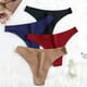 thumbnail image 2 of TrowBridge-bragas lisas simples para mujer, Tanga Sexy sin costuras, ropa interior para niña, lencería amigable con la piel, calzoncillos de satén de seda, 2 of 4