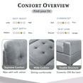 thumbnail image 3 of Sectional Sofa with Storage Ottoman and Reversible Chaise Lounge, L-Shaped Velvet Tufted Upholstered Couch with 2 Cup Holders Modern 3 Pieces Corner Sectional Sofa Set for Living Room, Antique Gray, 3 of 7