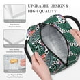 thumbnail image 3 of Yiaed Tropical Leaves Print Lunch Bag Adult Insulated Lunch Box, Leakproof Cooler Food Lunch Containers Reusable High Capacity Lunch Tote Bags-One Size, 3 of 6