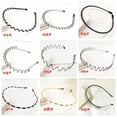 thumbnail image 2 of Hot Sale Unisex Fashion Alice Style Sports Metal Hairband Wavy Headband Black Head Hoop Casual Headwear 08, 2 of 8