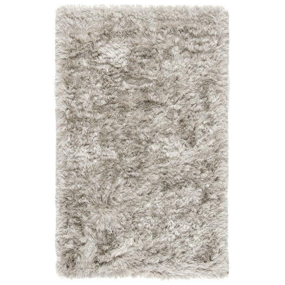 SAFAVIEH Ocean Amyas Solid Shag Area Rug, Light Grey, 2' x 3'