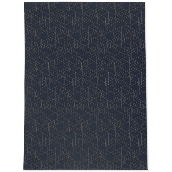Intersecting Triangles Navy and Gold Area Rug by Kavka Designs
