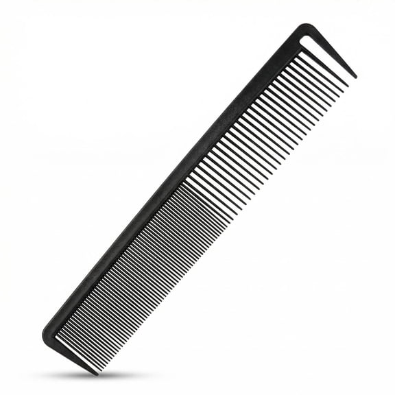 Fine Double Row Tooth Comb, Black Fine Wide Teeth for Everyday Grooming, Hand Styling Comb for All Hair Types, Wet or Dry Comb, Men & Women