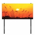 thumbnail image 3 of Birds Headboard, Bulrushes Against Sun Rays over Sky in Sunset with Flying Bird Theme Wildlife Image, Upholstered Decorative Metal Bed Headboard with Memory Foam, Twin Size, Yellow Red, by Ambesonne, 3 of 4