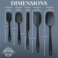 thumbnail image 3 of WWS-5-Piece Silicone Spatula Set - BPA Free, Heat Resistant up to 448°F - Non-Stick Kitchen Utensils for Baking, Cooking, and Mixing, Dishwasher Safe (Black), 3 of 4
