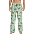 thumbnail image 2 of Lsque Cute Sea Turtles Print Men's Pajama Pants, Lounge Pant - Comfortable Home Wear,Elastic Waistband, Stylish Design-Small, 2 of 9