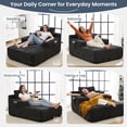 thumbnail image 3 of Oversized Chaise Lounge Chair Indoor, Sleeper Sofa Bed with 64" Long Lounge Surface, No Assembly Boneless Corduroy Upholstered Chaise with Side Pockets for Apartment & Living Room, 3 of 10