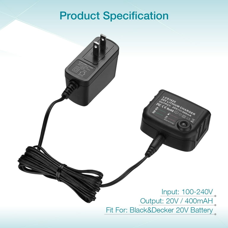 20v Lithium Black And Decker 18v Lithium Battery Charger Chargeur