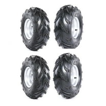 Set of 4 7 inch Go Kart Tires Wheels 16X8-7 ATV Tubeless Tires and Rims 3 Stud 16x8x7 for Go Cart UTV Quad Bike Buggy Mini Bike 4 Wheelers Ride on Mower Taotao Coolster 110cc 125cc (4pcs)