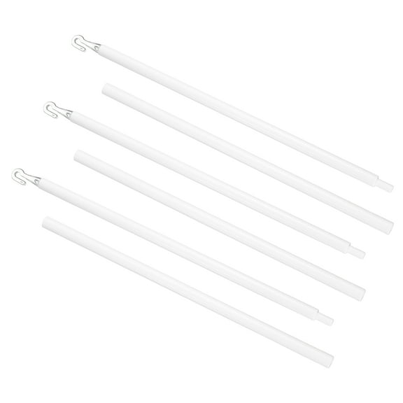 Uxcell 3 pack 24" Blinds Wand Replacement, Combinable Blinds Tilt Wand with Seal Hook, Vertical Blind Rod Stick for Window Curtain Opener Accessory, White