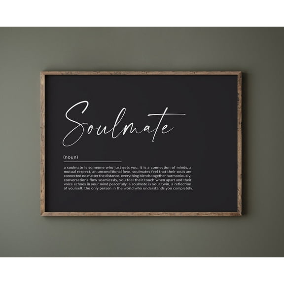 Soulmate Valentines Day My Person Definition Poster Girlfriend Anniversary Gifts Husband Gift Boyfriend Home Decor, 8x12 UNFRAMED