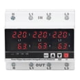 thumbnail image 1 of Voltmeter, AC120V-300V 63A Overvoltage Protector Adjustable Quick Response 3 Wire Digital Display  for Home, 1 of 7