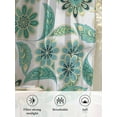 thumbnail image 6 of Sheer Curtains 45 inches Long, Abstract Paisley Pattern Vintage Green Ethnic Floral Light Filtering Sheer Window Curtains Rod Pocket Voile Drapes for Bedroom Living Room, 52"W x 45"L 2 Panels, 6 of 7