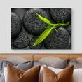 thumbnail image 3 of IDEA4WALL Canvas Print Wall Art - Sprouting Green Plant Over Dark Black Stones - Plant Floral Nature Photography Realism Scenic Cool for Living Room, Bedroom, Office - 24"x36", 3 of 5