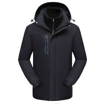 Kmdttou Women's Windproof Jacket Waterproof Warm Winter Snow Coat Mountain Windbreaker Hooded Raincoat Jacket Black 4XL