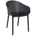 thumbnail image 1 of Compamia Sky Chaise de Salle à Manger de Patio avec Accoudoirs, Noire, 1 of 12