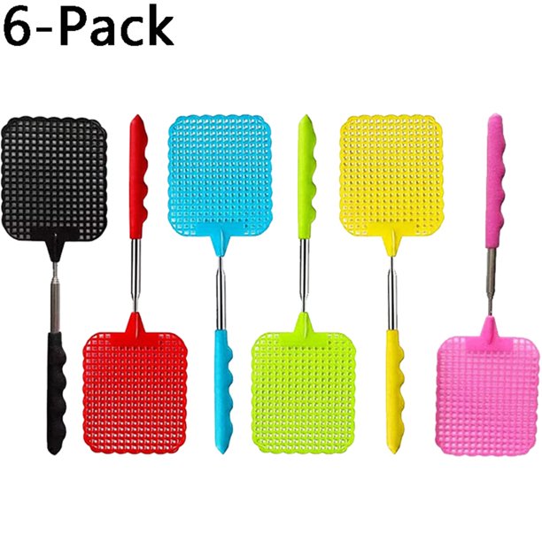 Elbourn 6Pack Fly Swatters, Manual Swat Pest Control, Mosquito