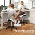 thumbnail image 4 of HOMCOM Tabouret de Salon en Selle Réglable Pivotant Massage Spa Tabouret de Beauté Blanc, 4 of 10