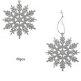 thumbnail image 1 of Decoraciones navideñas de invierno JanHm con copos de nieve brillantes, 1 of 5
