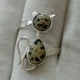 thumbnail image 5 of Navya Craft Dalmatian Jasper Sterling Silver Handmade Statement Cat Design Women Ring Size 4.5, 5 of 5