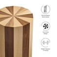 thumbnail image 6 of Twirl Two-Toned Wood Veneer Side Table in Oak Walnut, 6 of 8