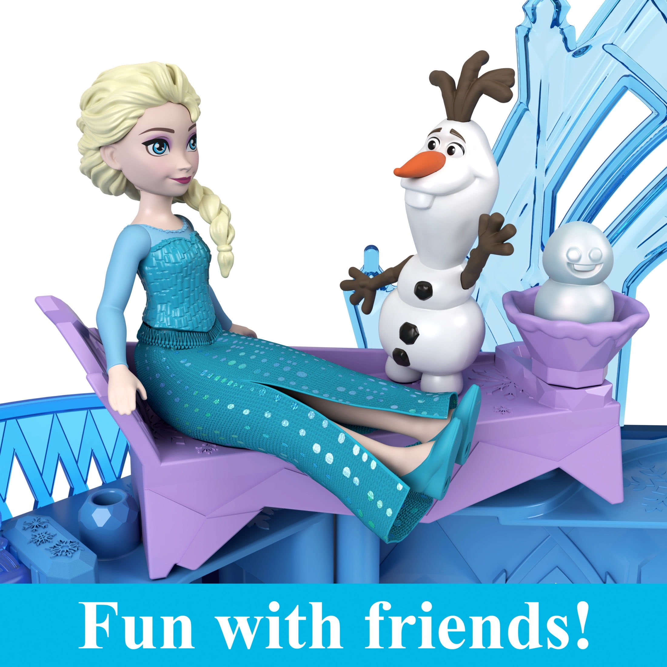 Disney Frozen Storytime Stackers Princess Elsa's Ice Palace, Doll House Playset with Small Doll