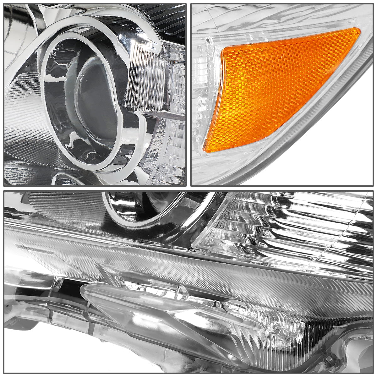 DNA Motoring HL-OH-TCAM10-SM-AM Smoke Lens Amber Corner Projector