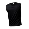 thumbnail image 4 of Men's Athletic Workout Tank Top Solid Color Casual Breathable Ice-Silk Sleeveless Shirts, 4 of 4