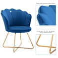 thumbnail image 4 of Duhome Velvet Makeup Vanity Chair with Back, Modern Accent Chair with Gold Metal Legs Dark Blue, 4 of 8