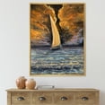 thumbnail image 2 of Designart 'Sailship On The Ocean At Morning' Nautical & Coastal Framed Canvas Wall Art Print, 2 of 5