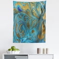 thumbnail image 1 of Marble Tapestry, Modern Abstract Curls and Fluid Forms Artwork Flowing Shapes Print, Fabric Wall Hanging Decor for Bedroom Living Room Dorm, 5 Sizes, Pale Coffee and Sky Blue, by Ambesonne, 1 of 1
