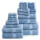 thumbnail image 1 of Juego de toallas de baño LANE LINEN, 24 piezas, 100% algodón, azul cerúleo, 1 of 9