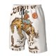 thumbnail image 4 of Balery Cowboy Up Vintage Wild West Traje de Baño Estilo Hawaiano para Hombre, Shorts de Secado Rápido con Bolsillos-Large, 4 of 6