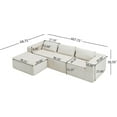thumbnail image 2 of Canlux 4‑Piece Modular Sectional Sofa with Compressed Packaging, Configurable Living Room Couch, Convertible Sofa Bed, Sleeper Sofa,Space‑Saving Free‑Combination Sectional Seating, 2 of 10